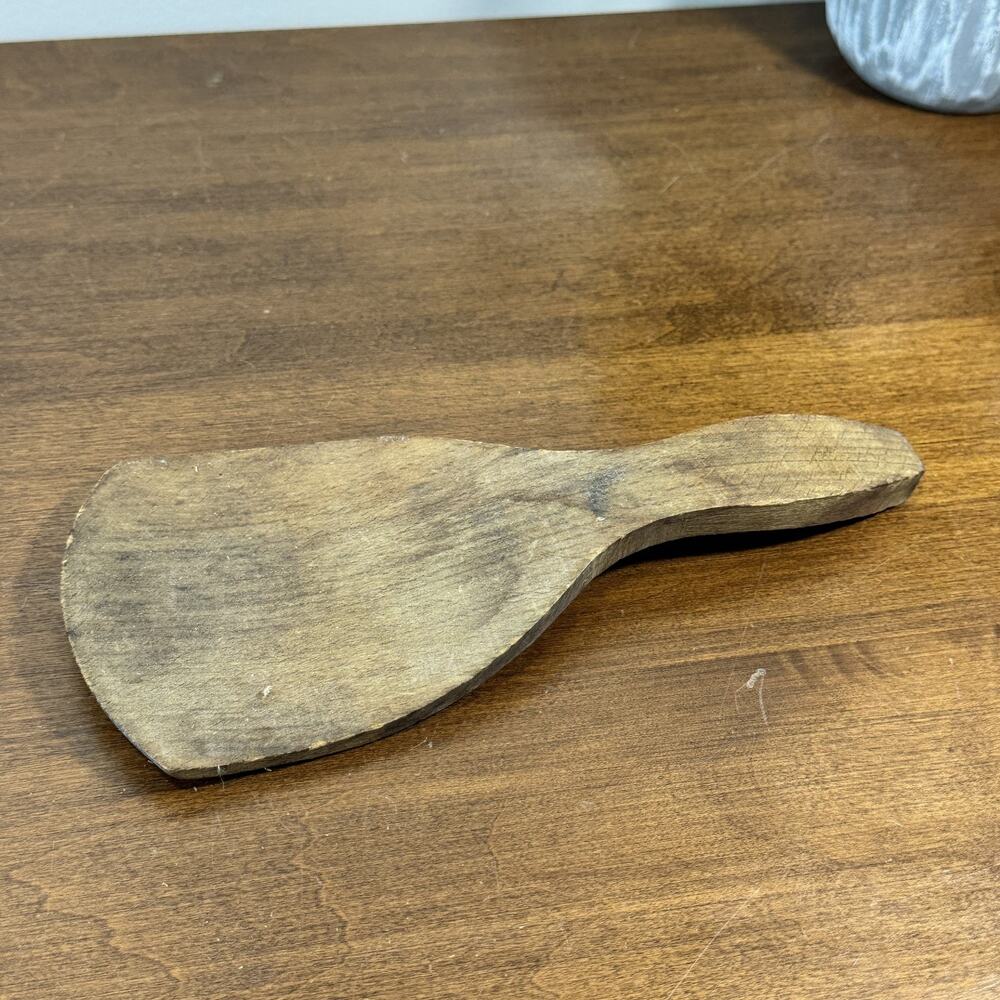 Antique Primitive Wooden Spatula Butter Paddle Ladle Rustic Farmhouse